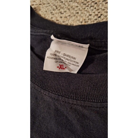 Vintage Van Halen Men's Flaming Globe VH Rings Logo Black T-Shirt Size XL - Picture 8 of 11